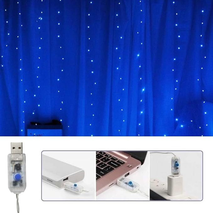Curtain String Lights Indoor, 300 LED Twinkle Lights - Image 3