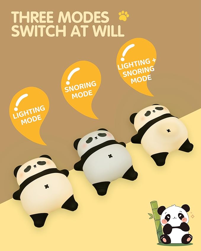 Snoring Panda Night Light for Kids, Upgraded Large Novelty Nursery Nightlight - Image 6