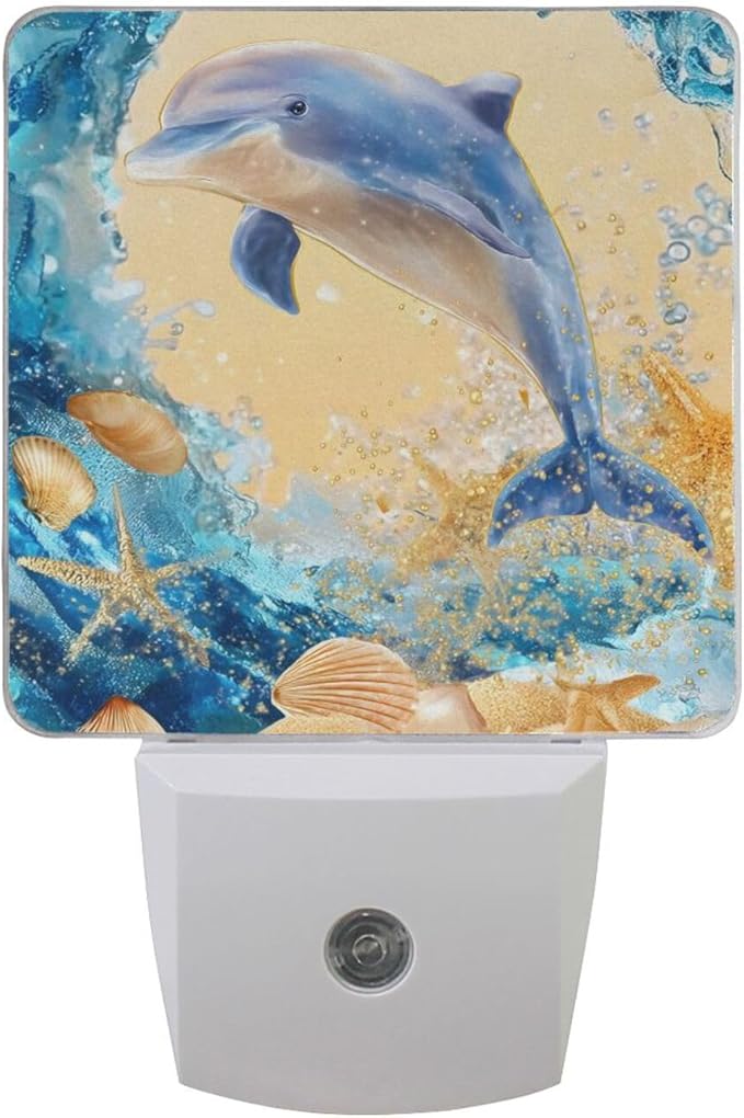 Dolphin Starfishes Night Light LED Plug in Nightlight Light Sensor Dusk to Dawn by Unknown