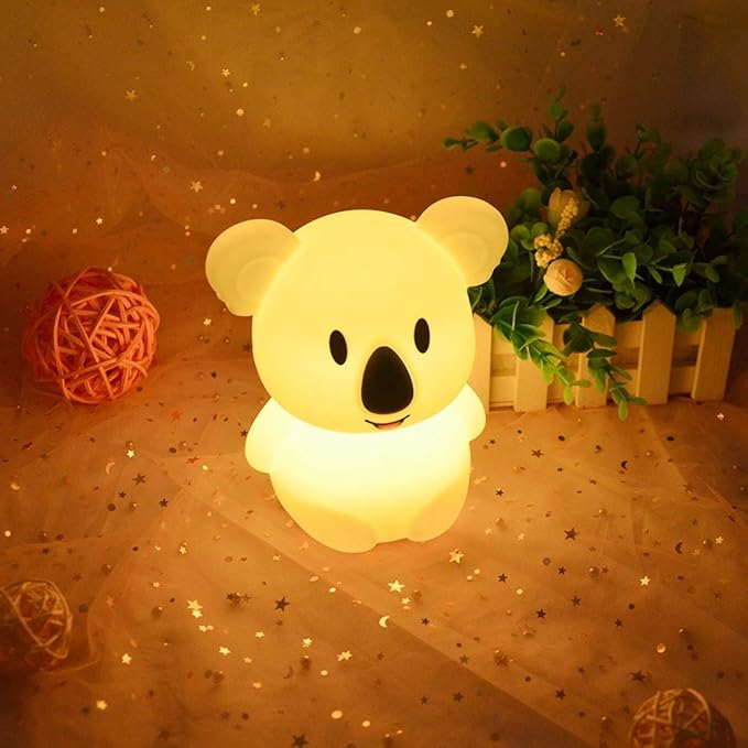 WHA&DARREN Koala Night Light for Kids, Silicone Bedside Lamp, Baby Nursery Light - Image 9