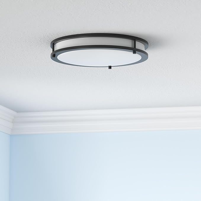 ASD LED 14" Round Flush Mount Lighting, Close to Ceiling Light Fixture | 3CCT - Image 2