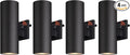 mirrea 12" Dusk to Dawn Outdoor Porch Light Patio Light in 2 Lights Matte Black by mirrea