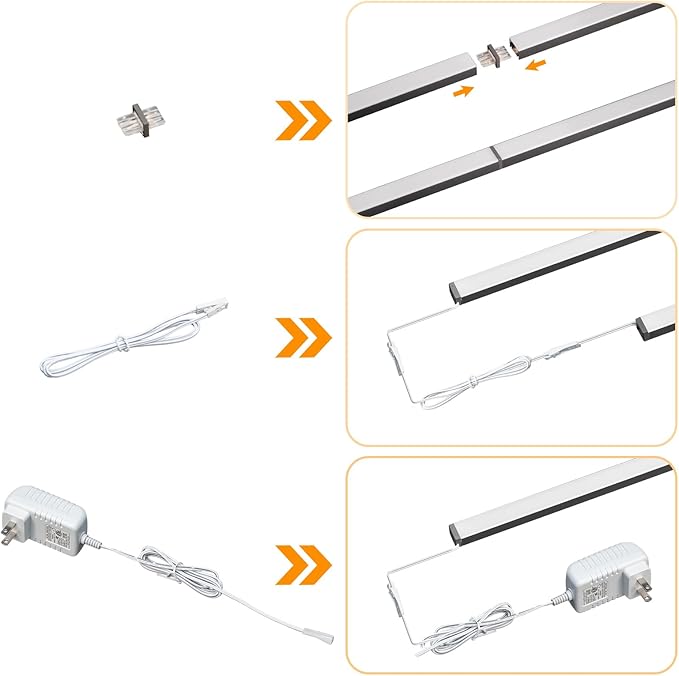 LUMILAND 3 Pcs 12-inch Led Under Cabinet Lighting Plug-in - Image 3