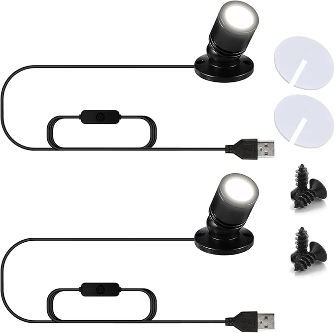 USB Powered Mini Spotlights for Displays 2-Pack – 5V Small LED Spot Lights - Image 8