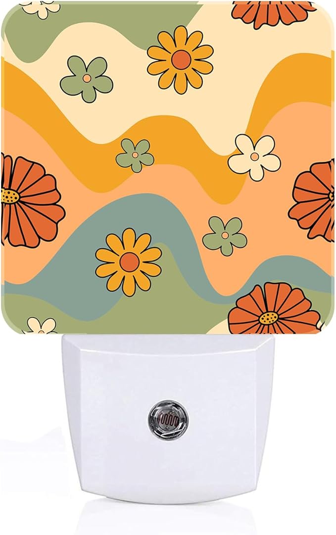Waves and Floral Night Light, Plug Into Wall by Unknown