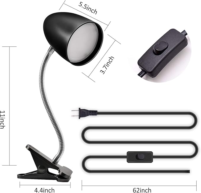 Clip on Light for Bed, Non-Dimmable Clip on Reading Light for Bed, 4000K Cool - Image 2