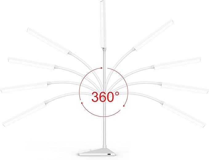 RAOYI LED Desk Lamp, 12W Dimmable Table Lamp Eye-Caring Reading Light - Image 8