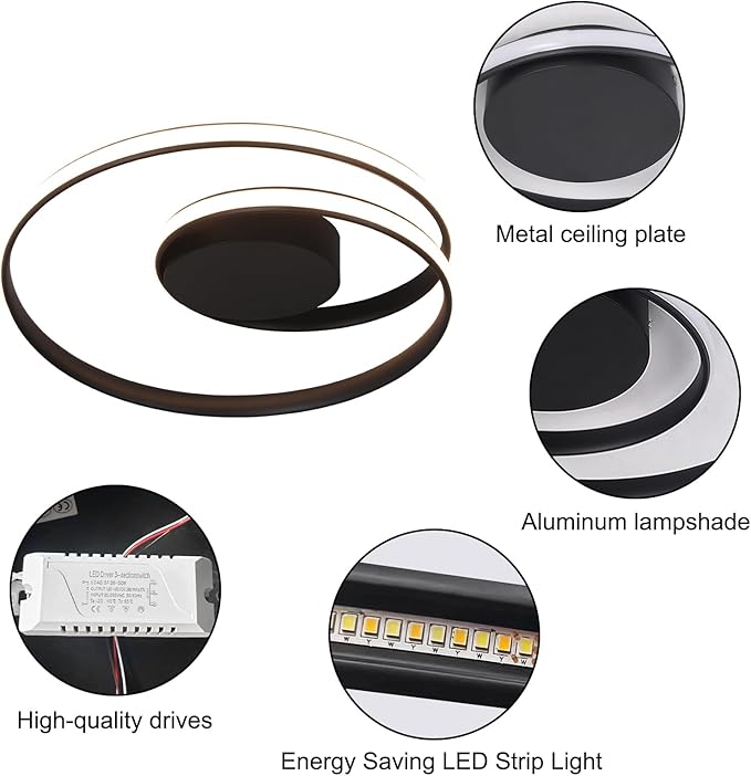 Modern LED Dimmable Flush Mount Ceiling Light - Image 7