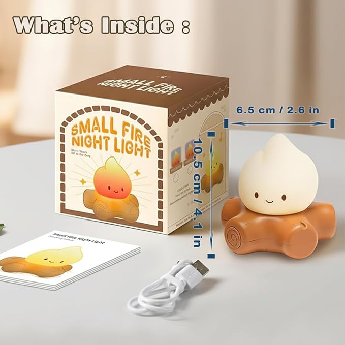 Campfire Night Light, 5 White Noise Mode, Cute Bonfire Gifts, Silicone Night - Image 6
