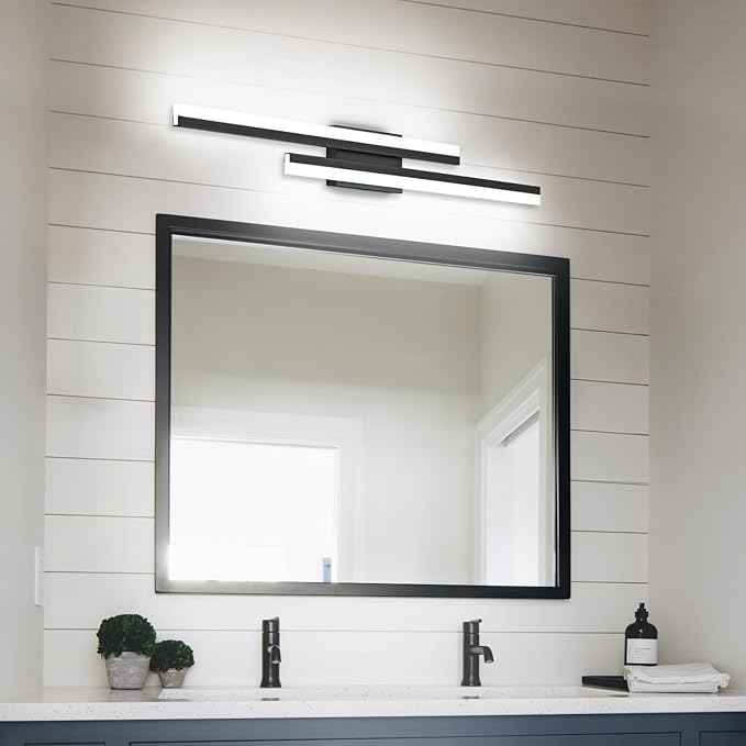 PRESDE 32 Inch LED Vanity Light Black Bathroom Light Fixtures Over Mirror - Image 8