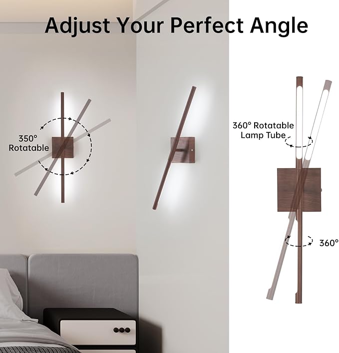 Battery Operated Wall Sconce Set of 2, 8000mAh Rechargeable Wall Sconces - Image 5