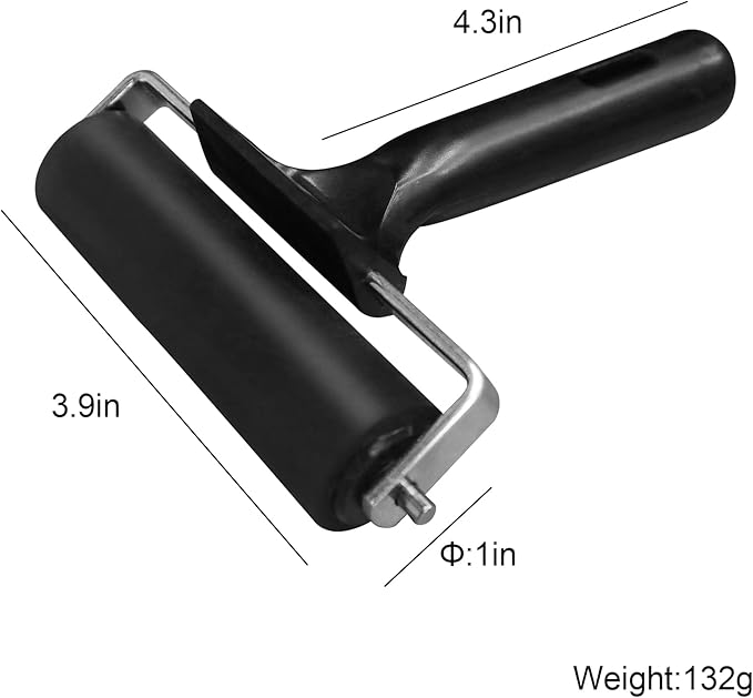 KXKZREN Rubber Roller for Flooring Installation 4 inch Rubber Brayer Glue - Image 2