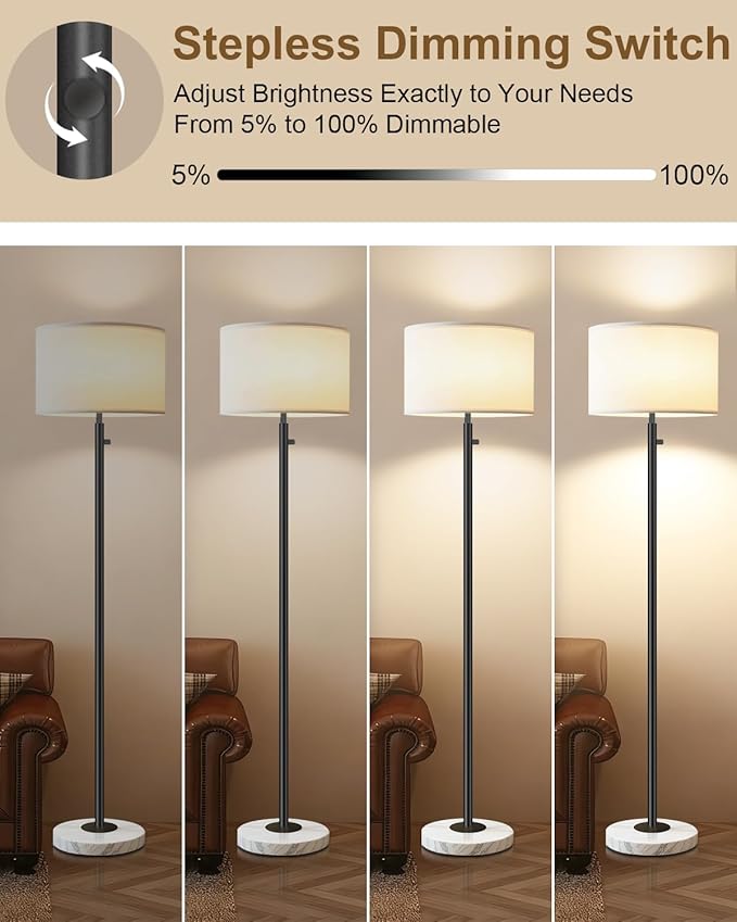 Floor Lamp for Bedroom, Modern Floor Lamp for Living Room, Standing Lamp - Image 3