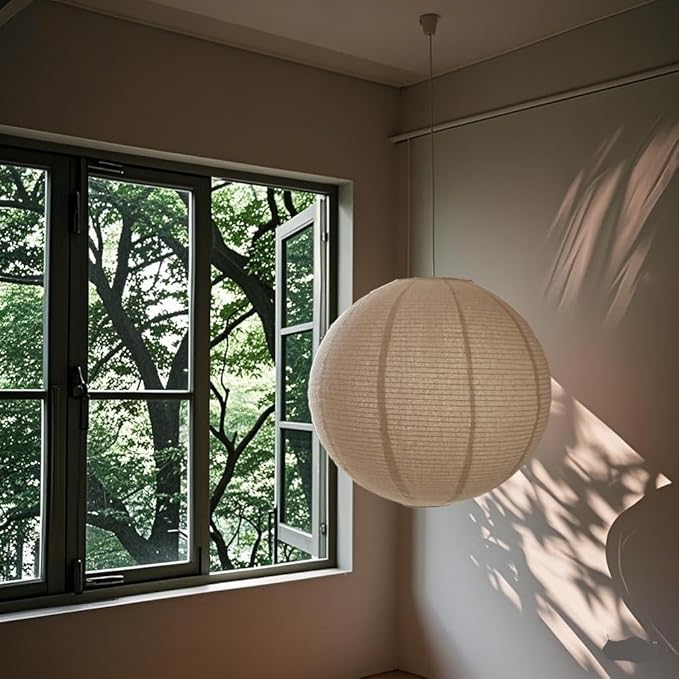 Large Hanging Lamp shade 20INCH Round Linen Pendant Lamp shade Can replace - Image 4