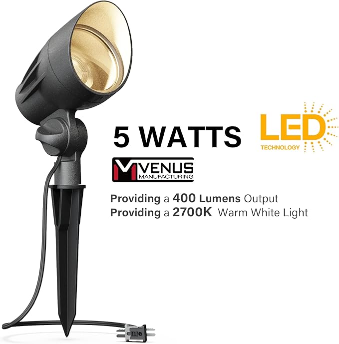 VENUS MANUFACTURING 16 Pack Low Voltage Landscape Flood Light 5 Watt LED - Image 2