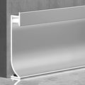 LED Aluminium Metal Baseboard Trim, Matte Silver 4Pcs 40mm x 2500mm 1.57" x by Bopaodao
