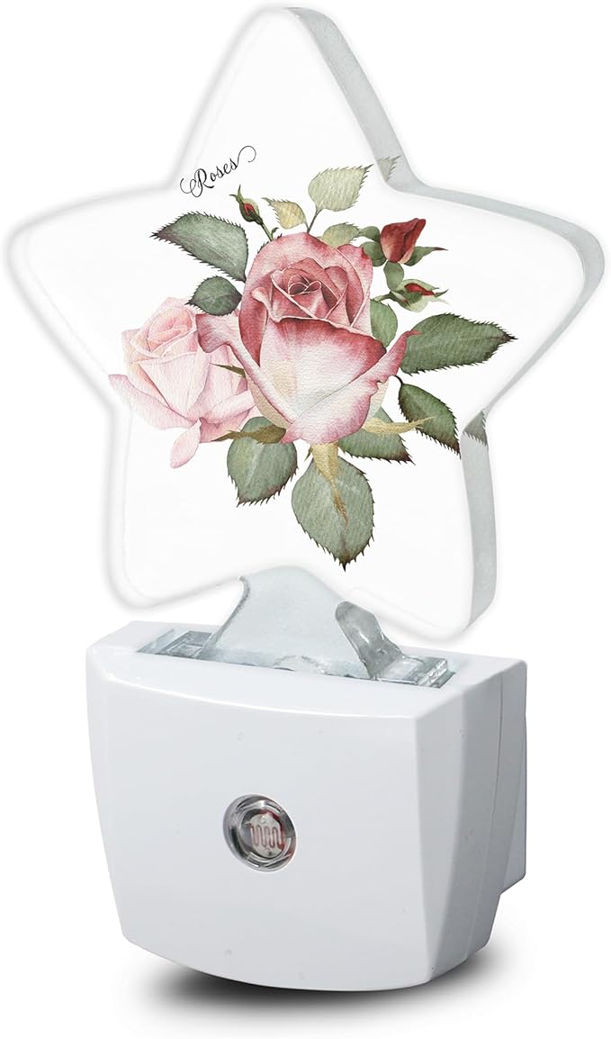 Rose Floral Plug-in Night Light by Losthll