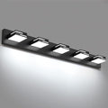 LED Modern Bathroom Vanity Light Fixtures, 5-Light 34-inch Dimmable Matte Black by LKHF