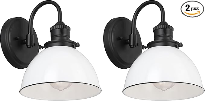 Design House Savannah Rustic Farmhouse Wall Light, Matte Black, 8 in x 9.5 in x by DesignHouse