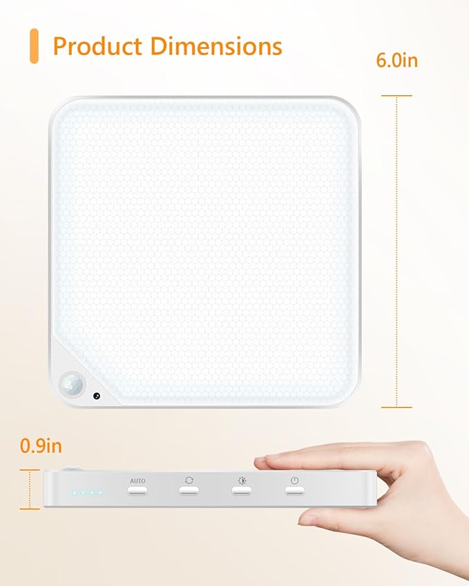 Rechargeable 6W Motion Sensor Ceiling Light Indoor, Wireless Magnetic Stick on - Image 9
