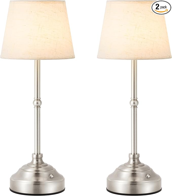 2 Pack Cordless Table Lamp, Rechargeable Desk Lamp by Keysays