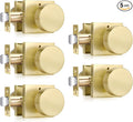 Haidms Gold Door Knobs Interior Privacy, Heavy Duty Square Brushed Gold by Haidms