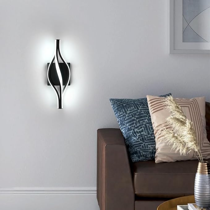 DELIPOP Modern Wall Sconces, Spiral LED Wall Sconce Lighting, 6500K Cool White - Image 6