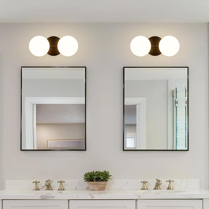 Black Bathroom Vanity Light Fixtures: Modern Wall Scones - Image 4