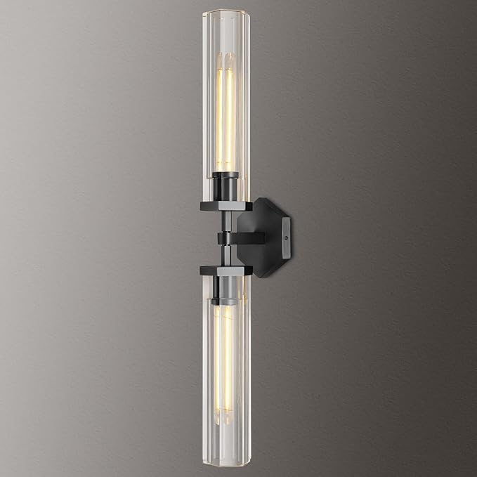 Black Crystal Wall Sconces Light by ZHTIECHUI