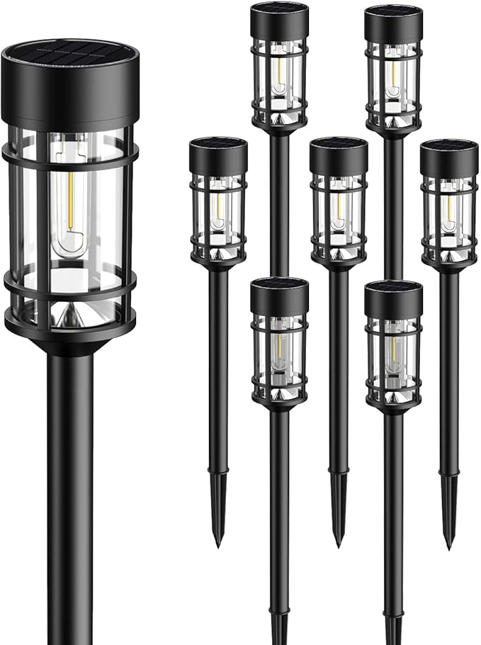 Solar Lights Outdoor Waterproof, 8 Pack Solar Pathway Lights - Image 8