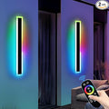 Widened 2 Pack Modern RGB Outdoor Wall Lights, 47.2inch 10 Colors Dimmable LED by Daoseolo