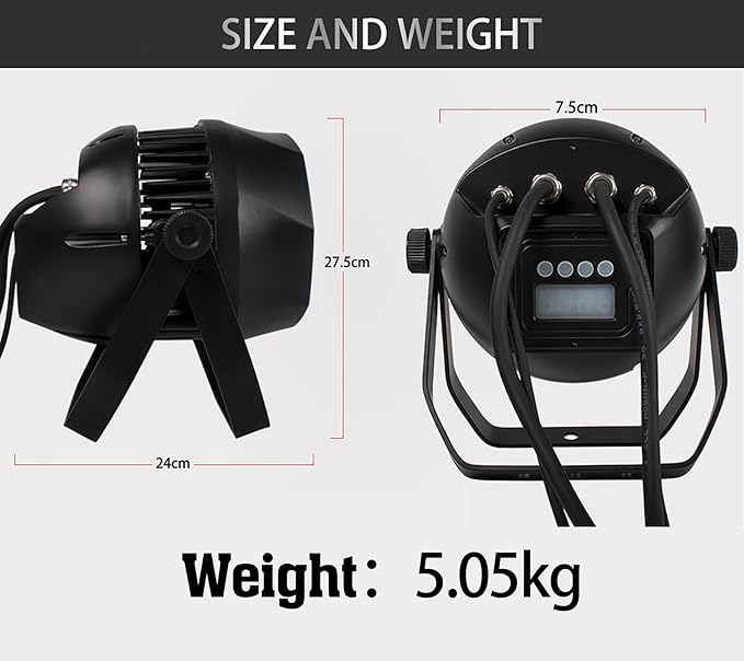 SHEHDS 200W Par Lights COB Uplights, IP65 Waterproof, Cool White + Warm White - Image 6