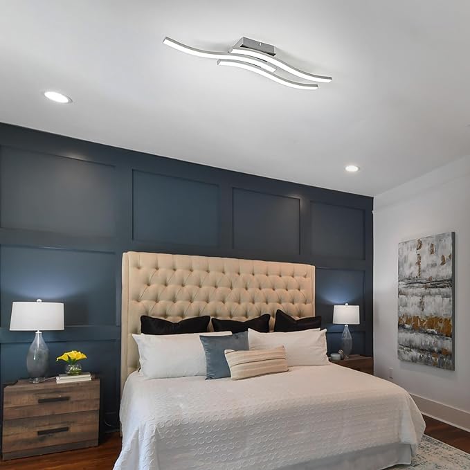 EDISLIVE Modern Dimmable LED Ceiling Light Curved 3 Light 22.5 in Minimalist - Image 7