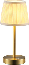PUSU Cordless LED Gold Table Lamp, Rechargeable 4000mAh 3 Way Dimmable Bedside by PUSU