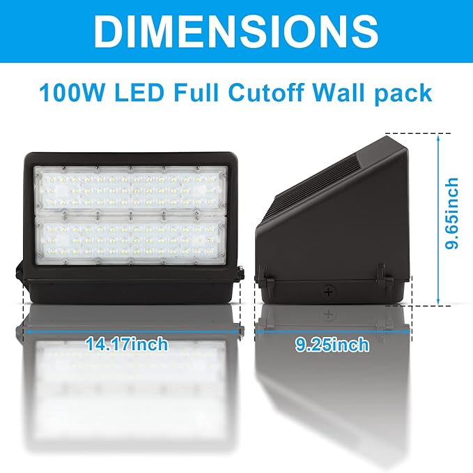 OSTEK 100W Full Cut-Off LED Wall Pack Light - Image 4