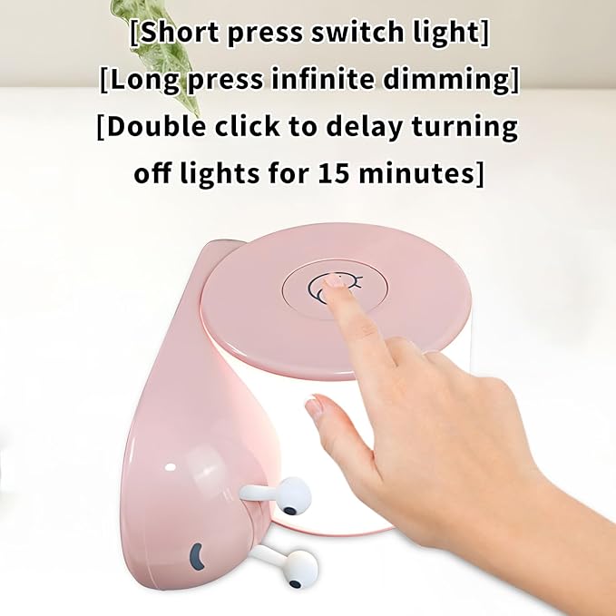 Cute Snail Night Light | Magnetic Base Dimmable Bedside Lamp | 800mAh - Image 5