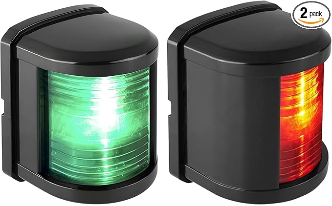 SEAFLO 11 Series Regular Sized LED Green Starboard & Red Port Navigation Light by SEAFLO