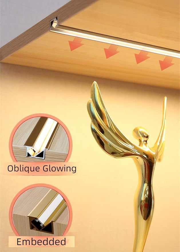 3.3ft/1 Meter Invisible Recessed YW-Shape LED Aluminum Channel System - Image 3