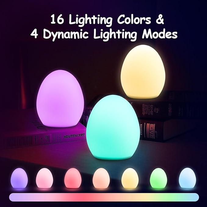 Baby Night Light, Rechargeable Egg Nightlight - Image 3