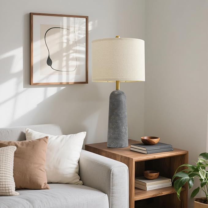 BOBOMOMO 27.25" Modern Table Lamp Set of 2, Lamps - Image 7