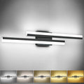 PRESDE 32 Inch LED Vanity Light Black Bathroom Light Fixtures Over Mirror by HOME