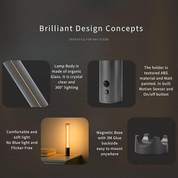 AUGE LIGHT Motion Sensor Wall Sconce Motion Sensor Light Magnetic Body Sensor - Image 4
