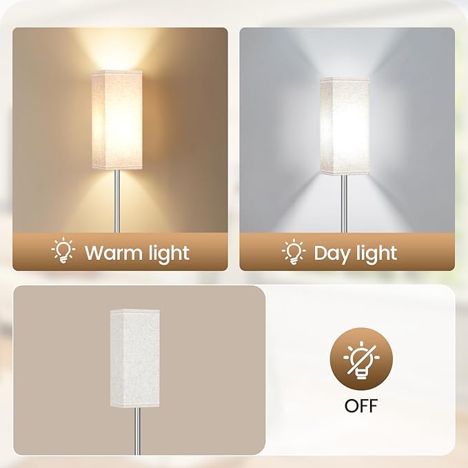 2Pack Floor Lamp, Pole with Foot Switch, Modern Standing Lamp Lamp, Minimalist - Image 8