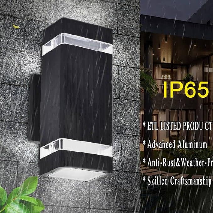 Modern LED Outdoor Wall Lights, Dusk to Dawn Outdoor Lighting Fixtures Wall - Image 3