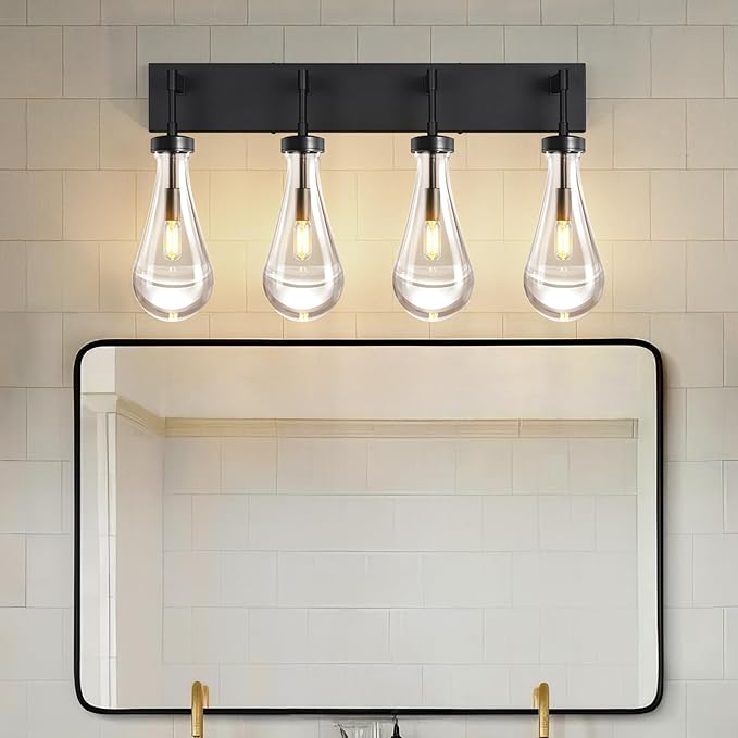 Raindrop Wall Sconces Black Crystal Sconces Wall Decor Modern Lighting Glass - Image 5