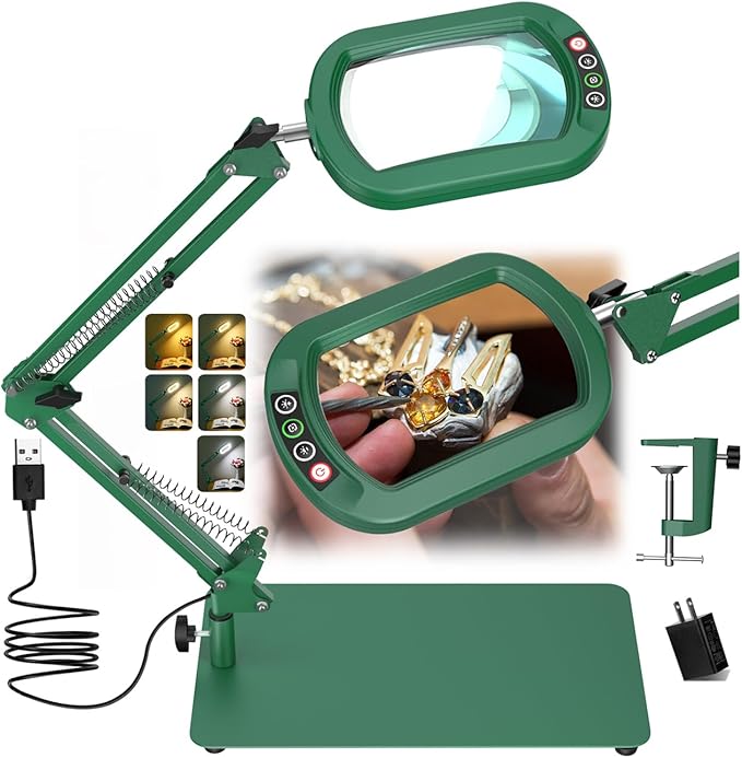 Veemagni 10X Rectangle Magnifying Glass by VEEMAGNI