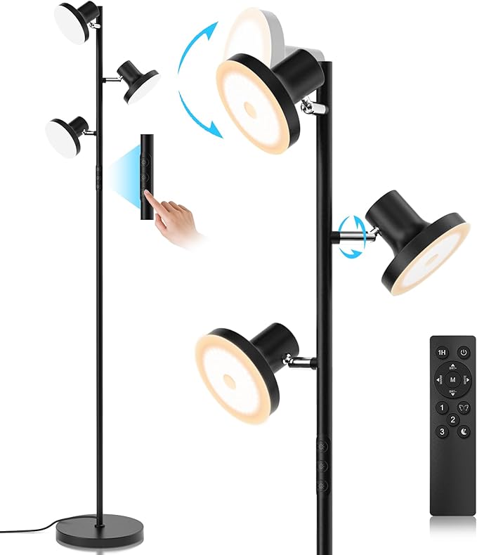 36W LED Tree Floor Lamp, Modern Dimmable Standing Lamp by SIBRILLE