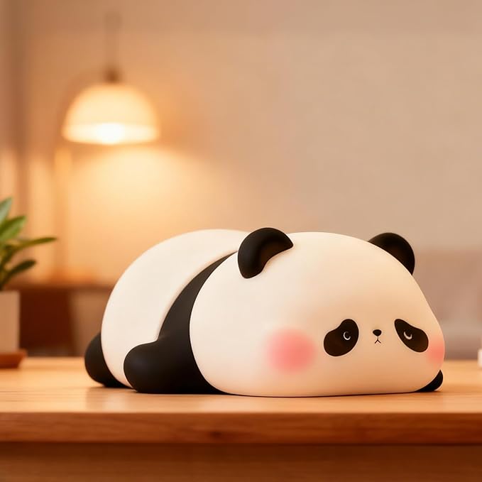 Cute Panda Night Light for Kids, LED Panda Lamp, Food Grade Silicone Novelty - Image 8
