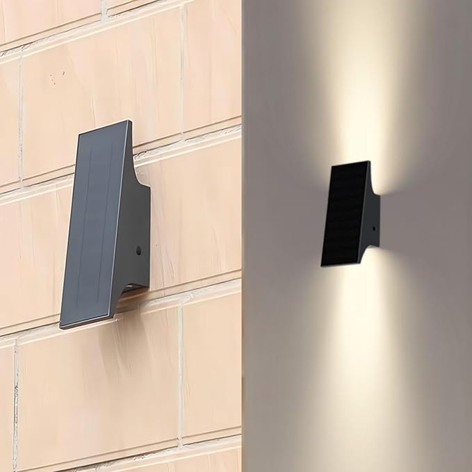 Solar Outdoor Lights, 3000K 700LM Solar Wall Lights Outdoor Up and Down by SOTTLOT