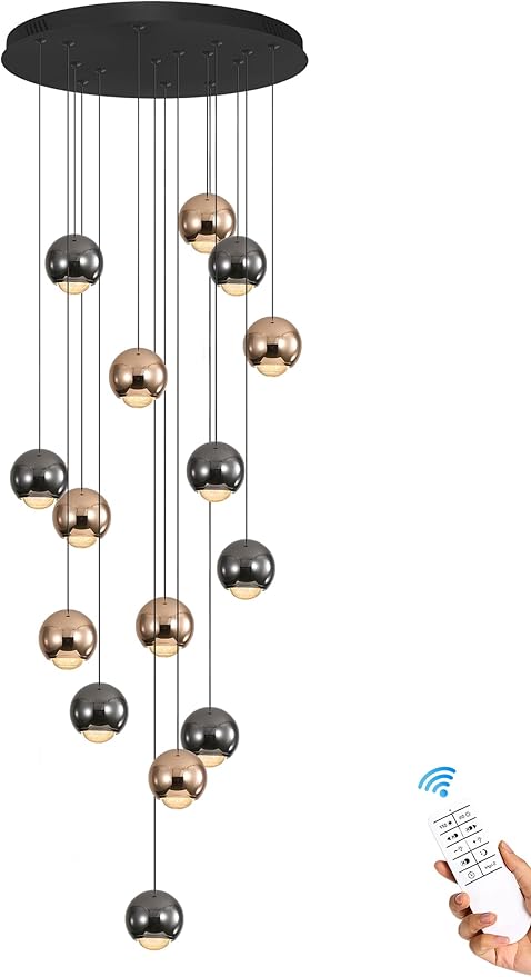 Chandeliers for Dining Room Flush Mount Dimmable Round Ceiling Light for Living by Ykolupty
